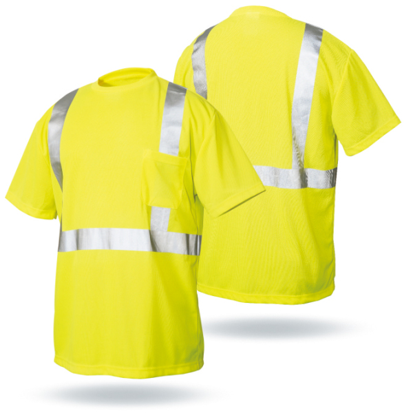 Manufacturer custom high visibility work uniform safety reflective construction t shirt