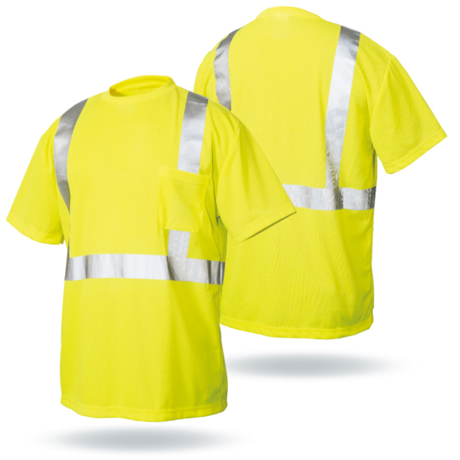 Manufacturer custom high visibility work uniform safety reflective construction t shirt