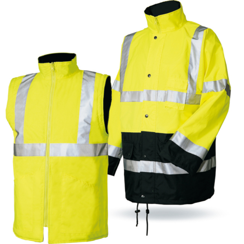 Wholesale 3 in 1 workwear safety reflective  jacket worker blue safety reflective jacket reflective jacket