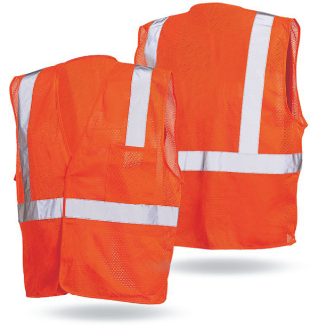 hi vis safety vest good quality breathable  120gsm knitted  fabric with chest  pockets