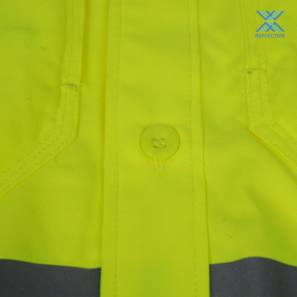 High visibility reflective safety elastic workwear  shirt