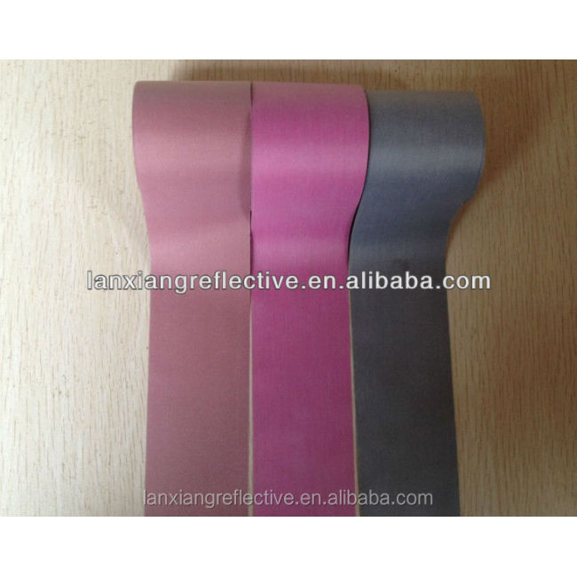 Colorized reflective tape safty tape polyester fabric LX103-J