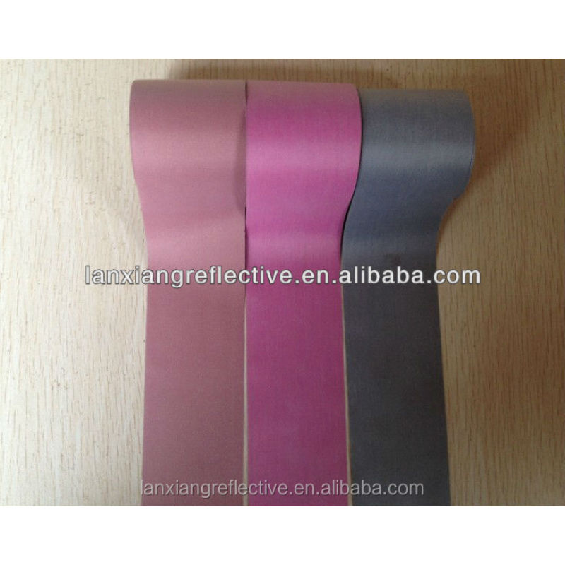 Colorized reflective tape safty tape polyester fabric LX103-J