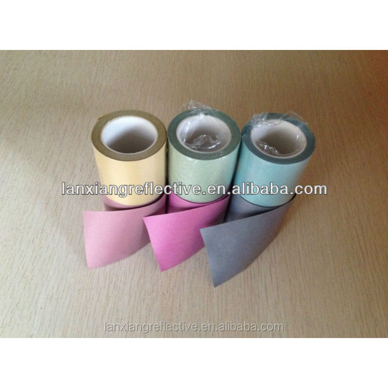 Colorized reflective tape safty tape polyester fabric LX103-J