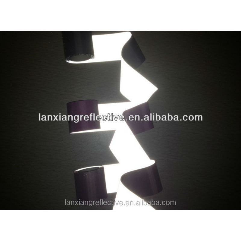 Colorized reflective tape safty tape polyester fabric LX103-J