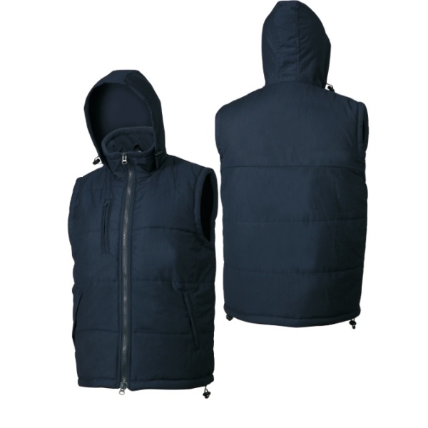 LX918 High Visibility Reflective Warm Winter Sleeveless Hoodie Vest For Workwear