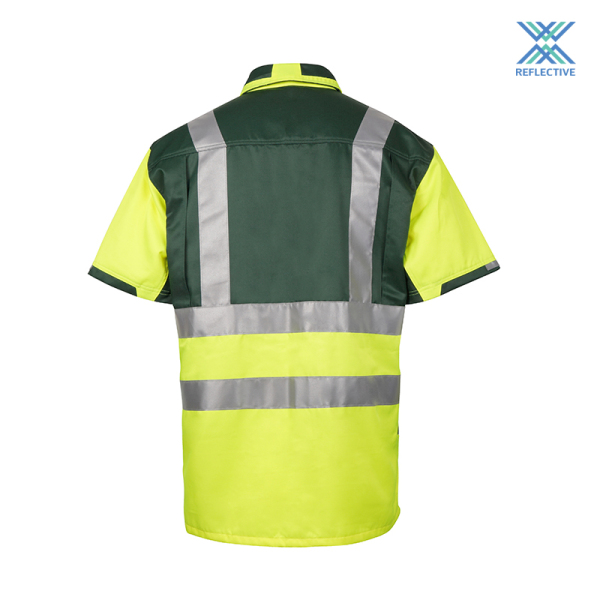 High visibility reflective safety workwear  shirt