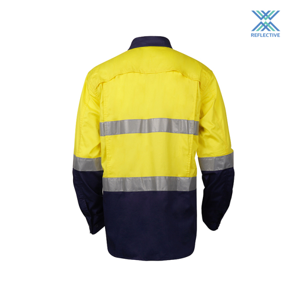 High visibility reflective safety workwear  shirt