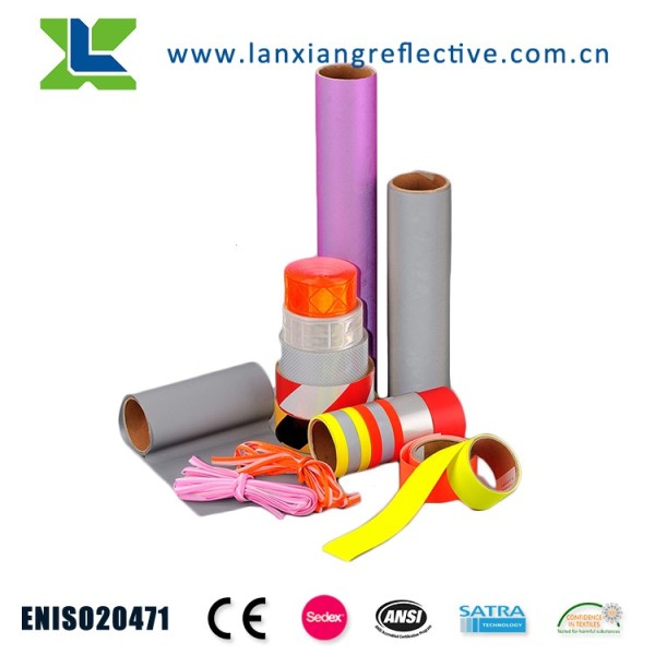 Flame retardant high visibility yellow/orange tape  100%cotton for safety garments