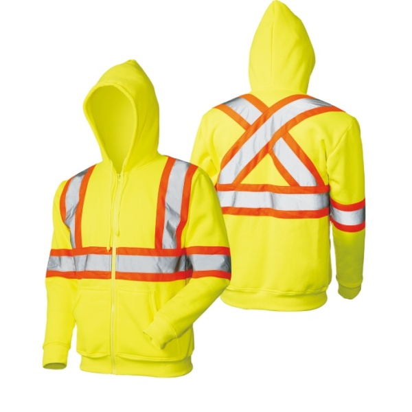 Sports Hi-Vis Jackets Reflective Hoody Outdoor Polar Fleece safety hoody