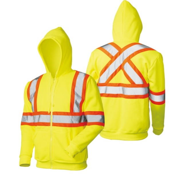Sports Hi-Vis Jackets Reflective Hoody Outdoor Polar Fleece safety hoody