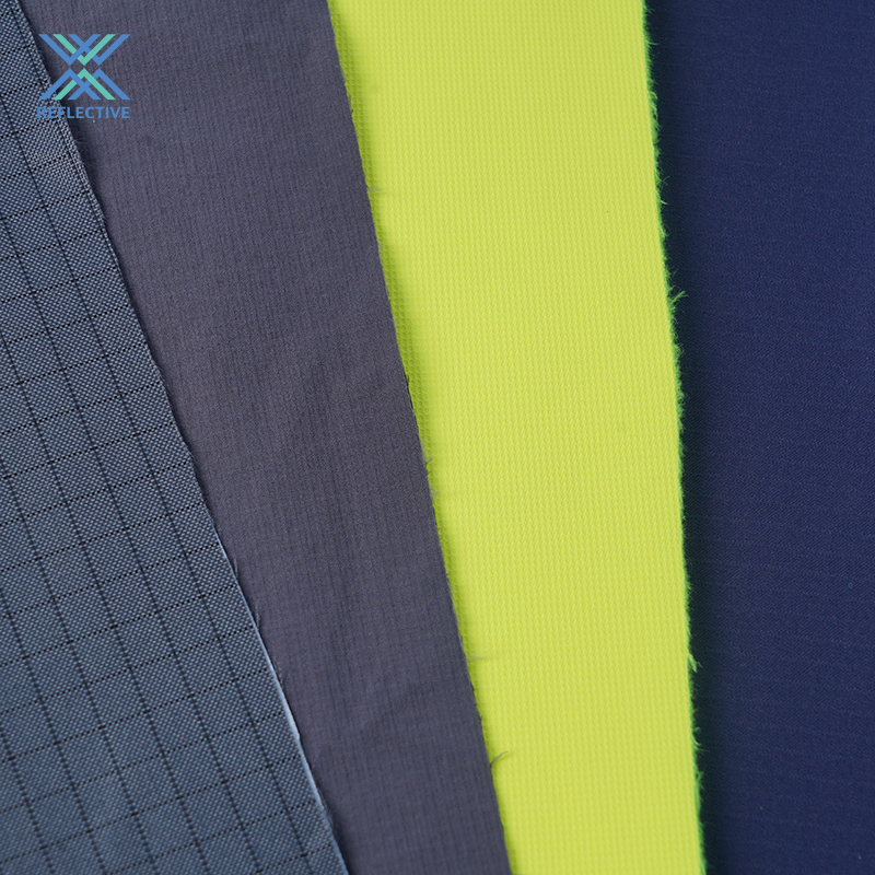 Wholesale Ribstop Polyester Reflective High Visibility Fabric For Safety Cloth Elasticity Functional Fabric