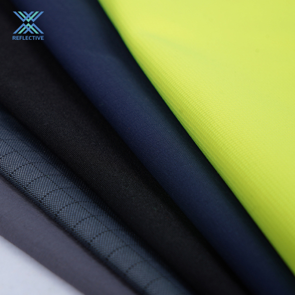 Wholesale Ribstop Polyester Reflective High Visibility Fabric For Safety Cloth Elasticity Functional Fabric