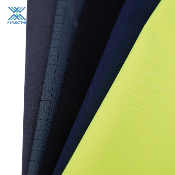Wholesale Ribstop Polyester Reflective High Visibility Fabric For Safety Cloth Elasticity Functional Fabric