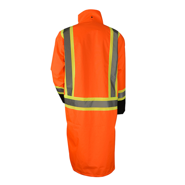 high visibility reflective safety rain jacket for traffic warning security protective raincoat for men worker wear
