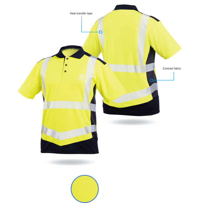 Good Reputation Factory Price reflective  safety workwear hi vis polo T-shirt