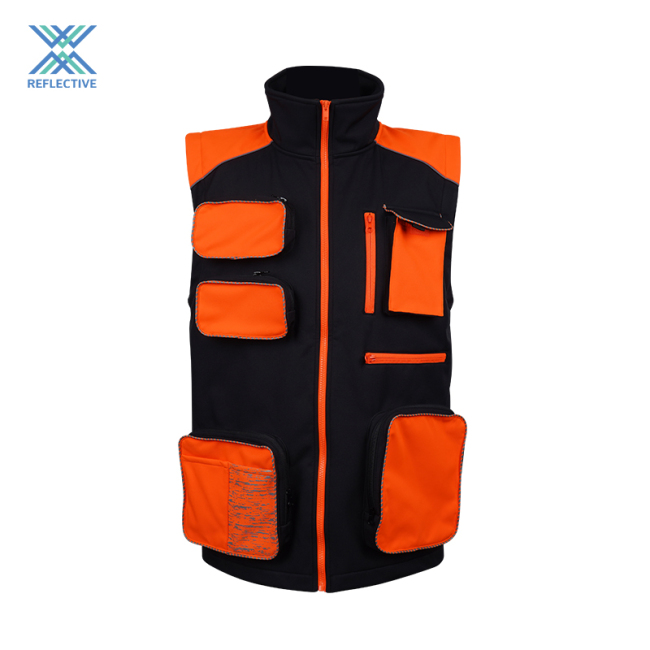 High vis men's color orange with black