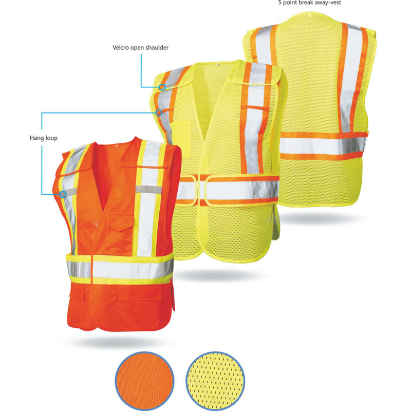 Mesh Five-Point Tear Away Safety Vest