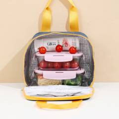 Bureau de l'école Logo personnalisé thermique Oxford tissu refroidisseur enfants fourre-tout isolé sac à lunch pour les femmes
