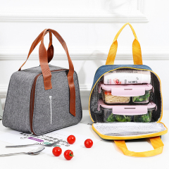 Bureau de l'école Logo personnalisé thermique Oxford tissu refroidisseur enfants fourre-tout isolé sac à lunch pour les femmes