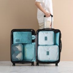 Benutzerdefinierte 7 stücke wasserfeste gepäck reise aufbewahrungstasche kleidung verpackung gepäckorganisator reisetaschen