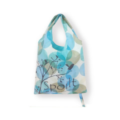 Nouveau mode réutilisable facile à transporter fourre-tout personnalisé pliant shopping sac en polyester