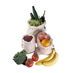 Großhandel benutzerdefinierte Logo gedruckt Tasche Baumwolle Bio-Tasche Stoff Baumwolle Leinwand Baumwolle Lebensmitteltasche