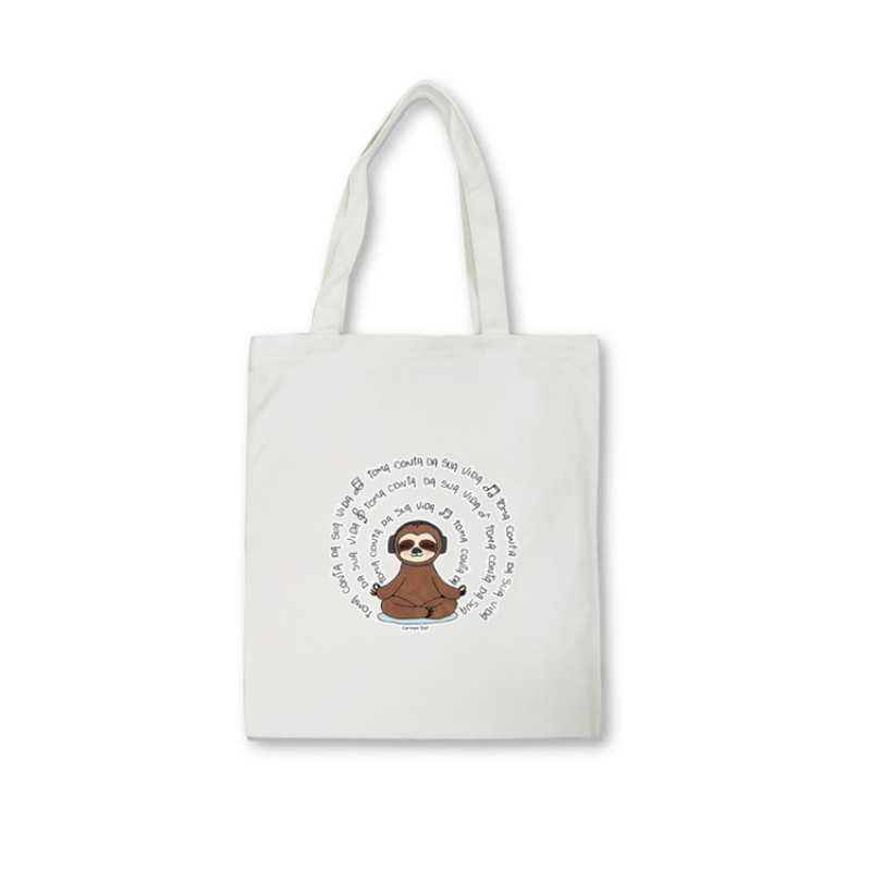 Hot sale customized logo printed cartoon shopping cotton canvas bags
