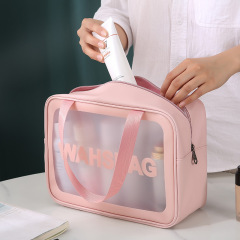 Большая водостойкая прозрачная косметичка из ПВХ, женская сумка для макияжа, дорожная сумка на молнии для макияжа, косметичка для мытья