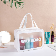 Grand sac cosmétique en PVC Transparent étanche femmes maquillage étui voyage fermeture éclair maquillage beauté sac de lavage