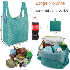 2022 пищевые легкие экологически чистые продуктовые прочные сублимационные многоразовые складные сумки для покупок из полиэстера