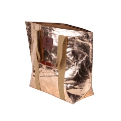 Wholesale superior quality waterproof plant flower packing bag with handles brown kraft paper bag