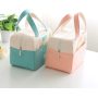 Custom Logo Cotton Cloth Aluminum Foil Tote Insulated Cooler Bag Meal Lunch Bag For Kids