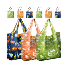 Bolsa de compras ecológica con logotipo impreso, venta al por mayor, bolsas reutilizables personalizadas, bolsa de nailon