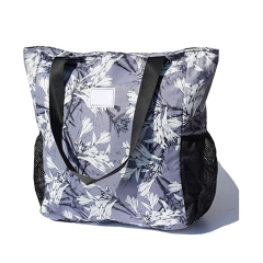 Custom Premium Fashion Mesdames Vintage Flowers Printing Canvas Tote Bag Cotton Shopping Bag