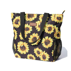 Kundenspezifische Premium-Mode-Damen-Weinlese-Blumen, die Segeltuch-Einkaufstasche-Baumwolleinkaufstasche drucken