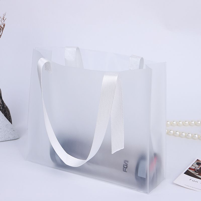 Wholesale Waterproof Beach Clear Tote Shopping Bags Frosted Transparent Pvc Bags