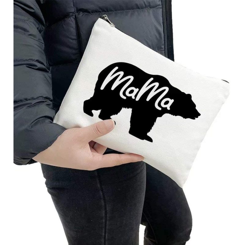 2022 High Quality Lightweight Cotton Canvas Zipper Travel Pouch Makeup Cosmetic Bag