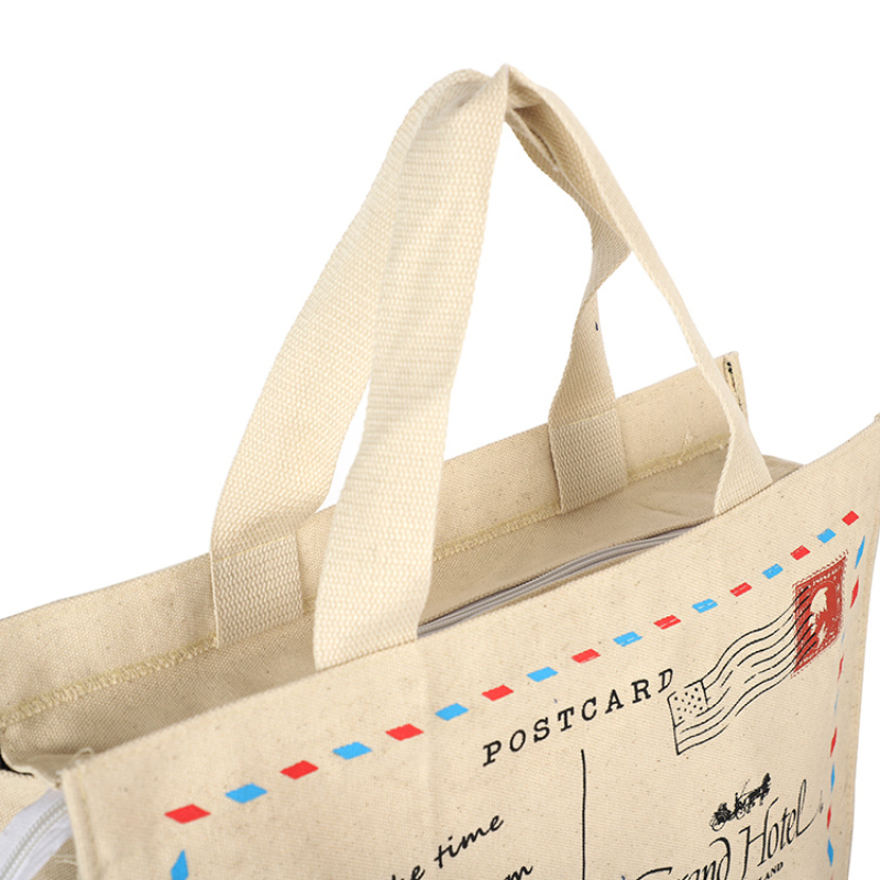 Custom Printed Tote Shopping Bag Cheap Natural White Cotton Canvas Bags With Logo