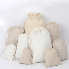 Wholesale Personalized Colorful Muslin Small Custom Cotton Canvas Drawstring Bag