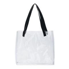 Bolso de compras transparente para mujer, bolso de gelatina portátil, bolso de mano de playa transparente de PVC