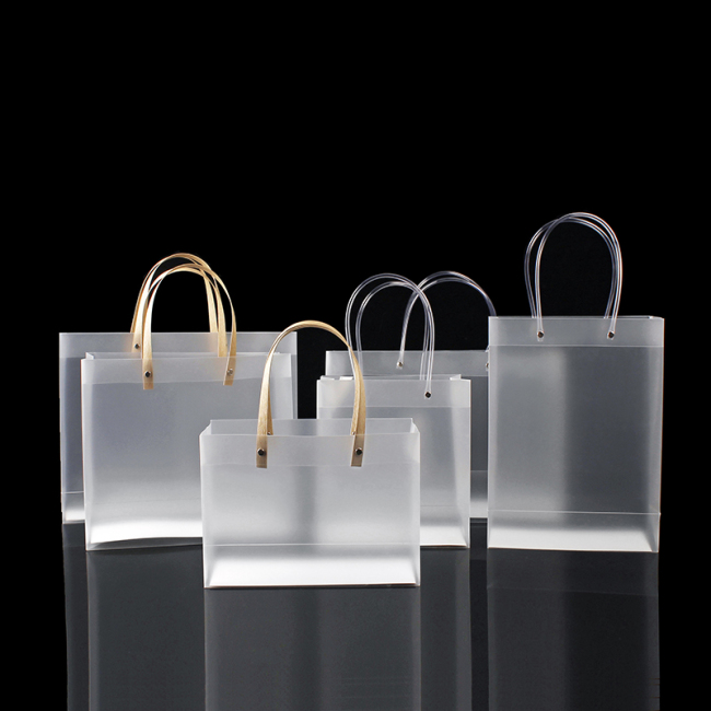 Kundenspezifisches LOGO-Großhandelseinkaufs-Plastikklare Einkaufstasche PVC-Paket-transparente Geschenk-Tasche