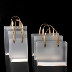 LOGO personnalisé en gros Shopping PP sac fourre-tout transparent en plastique paquet PVC sac cadeau transparent