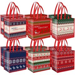 Logo personnalisé promotionnel impression cadeaux de Noël sac à provisions réutilisable non tissé d'épicerie