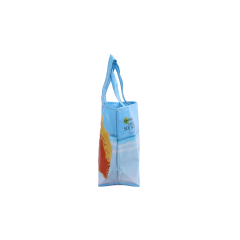 Bolsa no tejida laminada con papel reciclado de diseño personalizado, bolsa de compras no tejida reutilizable plegable