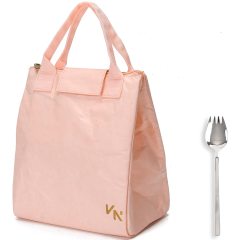Leichte, robuste Lunchtasche mit Tyvek-Papiergriff, individuelle Farbe, Braun, isolierte Kühltasche