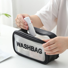 Waterproof Pu Pvc Bag Custom Logo Clear Cosmetic Make Up Case Bag for ladies