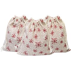Sac de cordon de promotion pour le sac de cordon de coton de motif personnalisé de cadeau de joyeux Noël