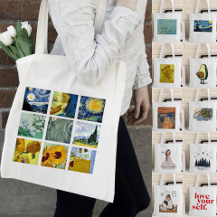 Van Gogh Einkaufstasche Graphic Canvas Tote Bags Female Funny Eco Large-Capacity Women Canvas Umhängetasche