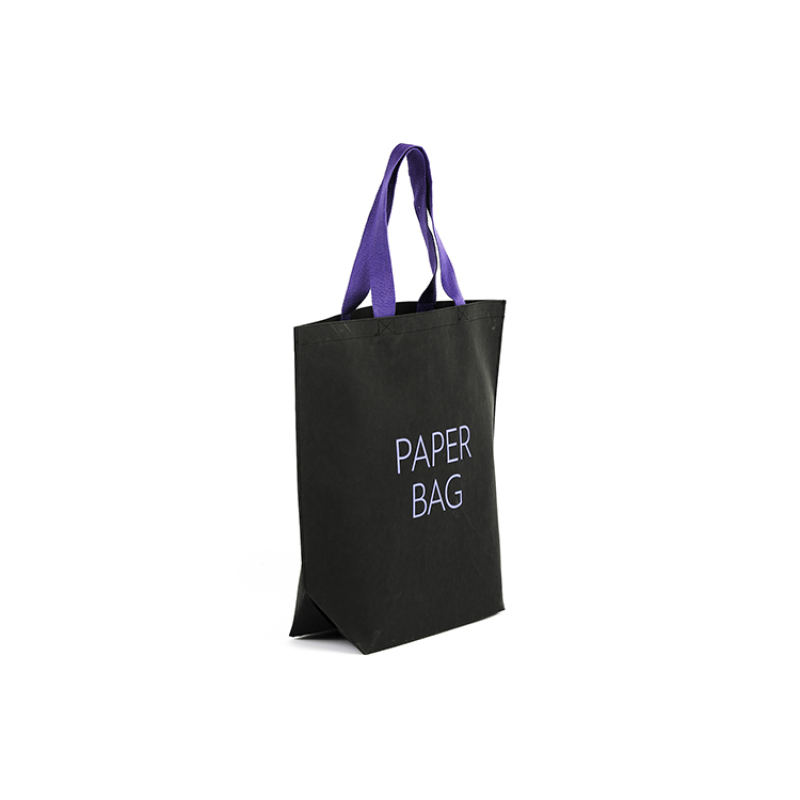 Big Shopper Shopping Bag Black Tote Bags With Custom Printed Logo